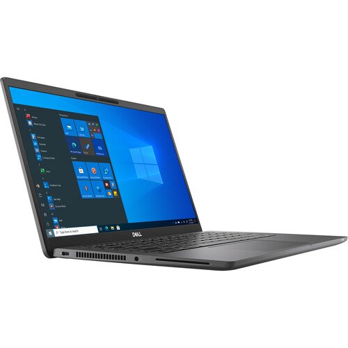 507178 Dell Latitude 7420 2-in-1 laptop, shown in tent mode, highlighting its convertible design.